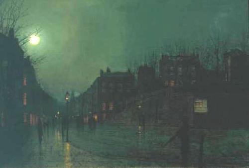 Atkinson Grimshaw View of Heath Street by Night Germany oil painting art